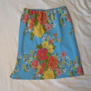 The Limited Blue Floral Skirt